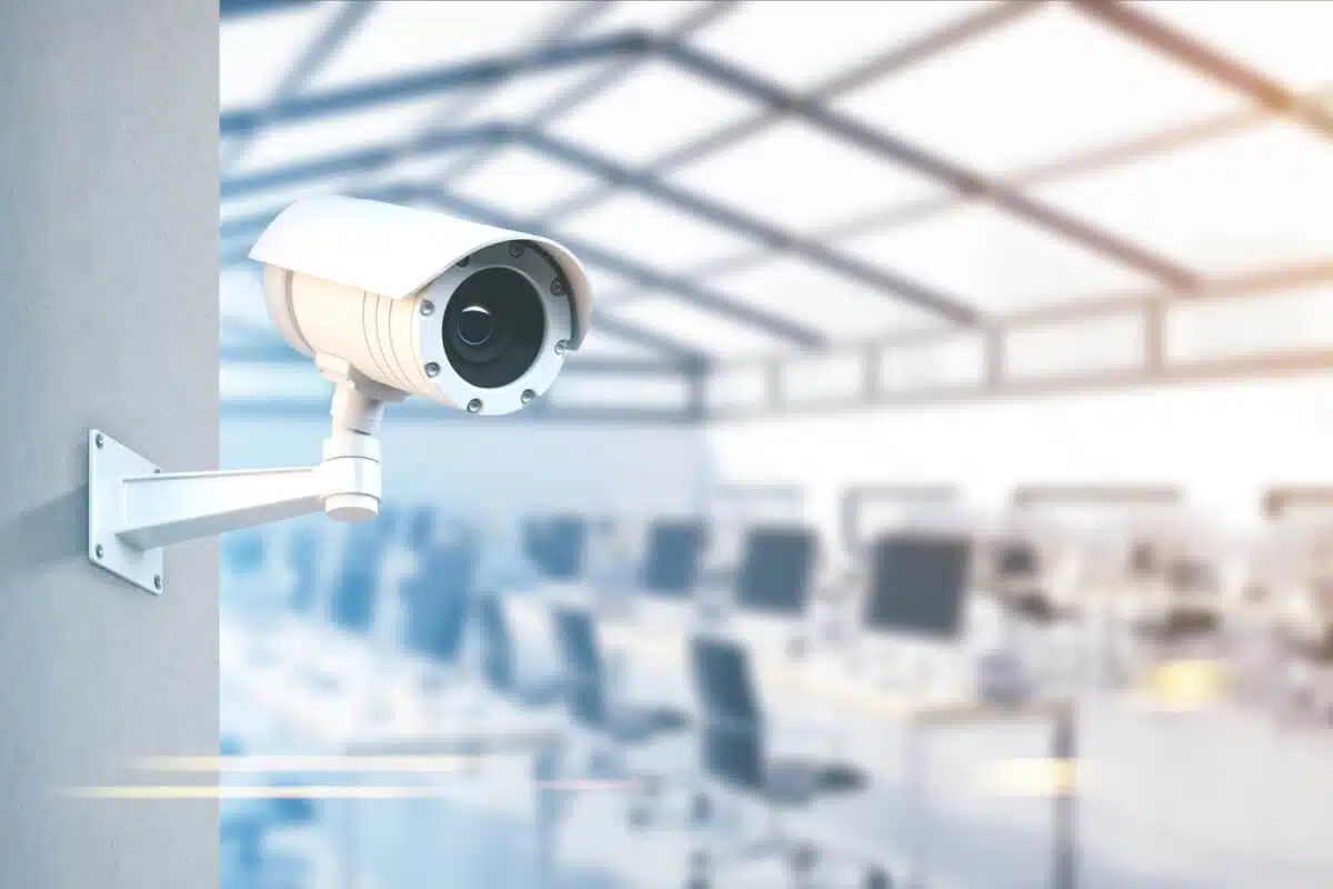 Caméra de sécurité vidéosurveillance dans une salle d'attente